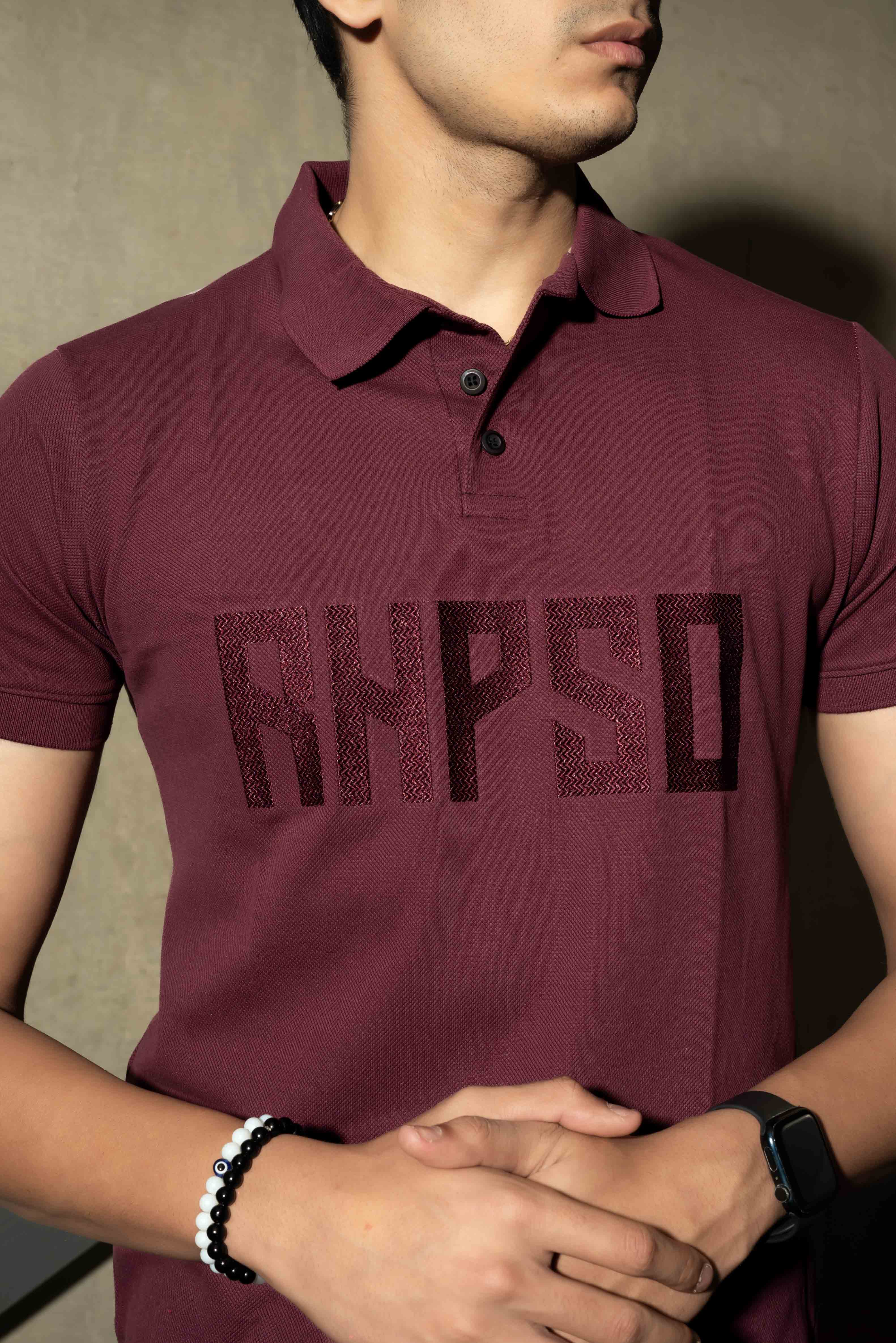 Luxe Polo Maroon